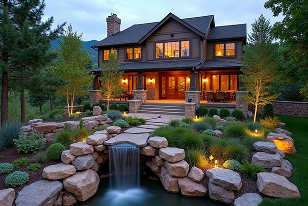Multi-level paver patio with seating wall in Castle Rock CO