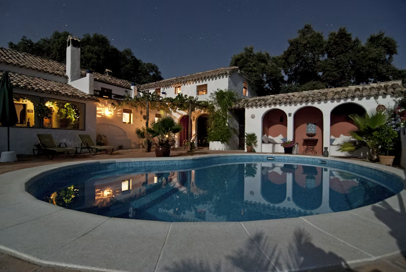 Interlocking paver patio in a residential backyard